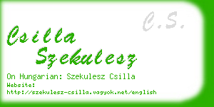 csilla szekulesz business card